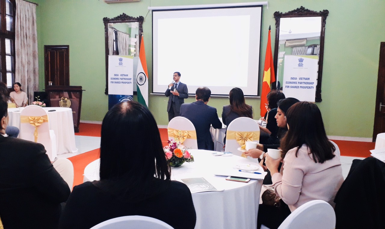Hội thảo về Quan hệ đối tác kinh tế Việt Nam - Ấn Độ vì sự thịnh vượng chung. Ảnh: BP